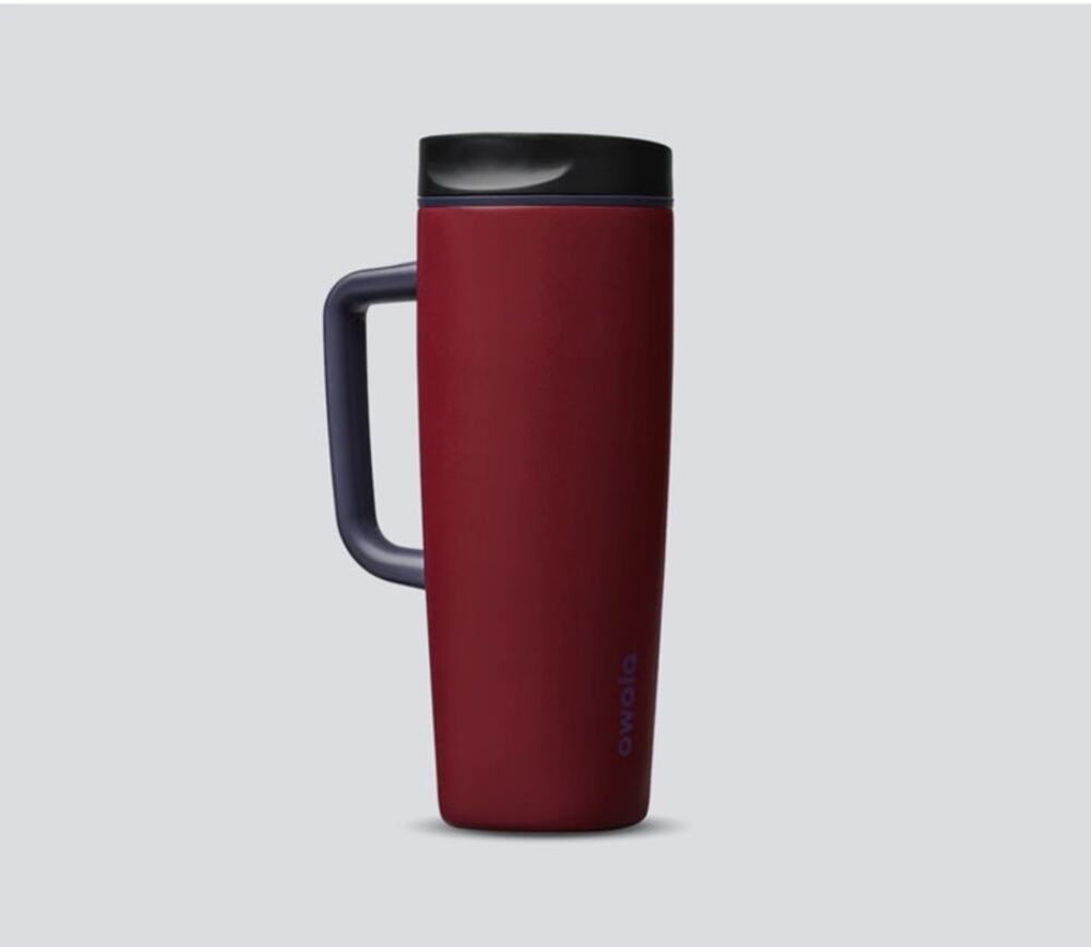 Owala 24oz SmoothSip Slider Tumbler with Handle - burgundy bay - new in box